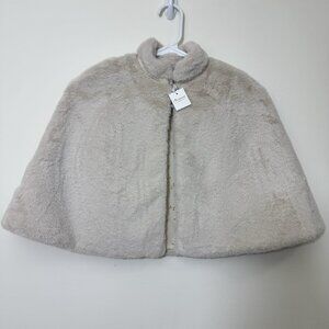 Bonpoint Girls Toddler Faux Fur Cape Size 3 Lined Oatmeal New